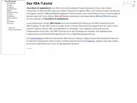vba-tutorial.de Webseite Vorschau