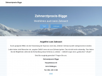 zahnarztpraxis-bigge.ch Webseite Vorschau