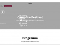 campfirefestival.org Webseite Vorschau