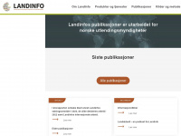 landinfo.no Webseite Vorschau