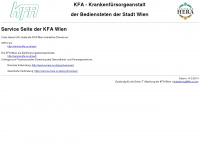 service.kfa.co.at Webseite Vorschau