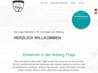 arlberg-thaja.at Webseite Vorschau