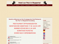 hotel-zur-post-wuppertal.de Webseite Vorschau