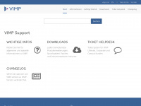 support.vimp.com Webseite Vorschau