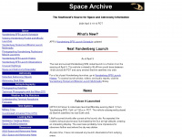 spacearchive.info Webseite Vorschau