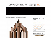 monokelpop-entertainment.de Webseite Vorschau