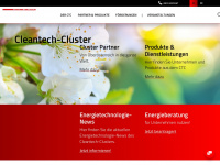 cleantechcluster-energie.at Webseite Vorschau