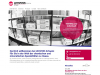 lehvoss.ch Webseite Vorschau