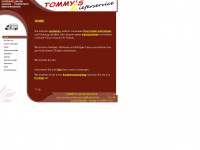 tommys-lieferservice.de Webseite Vorschau