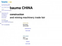 bauma-china.com Webseite Vorschau