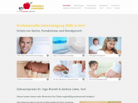 zahnreinigung-prophylaxe-verl.de Webseite Vorschau