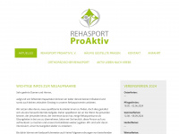 rehasport-proaktiv.de Webseite Vorschau