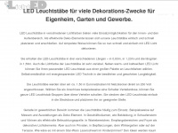 led-leuchtstab-dekoration.de Webseite Vorschau