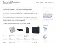 externe-ssd-festplatte.com Webseite Vorschau
