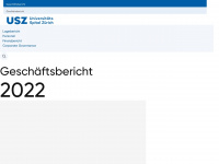 usz-jahresbericht.ch Webseite Vorschau