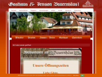 pension-gasthaus-bauernhaeusl.de Webseite Vorschau
