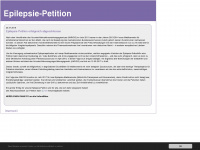 epilepsie-petition.de Webseite Vorschau