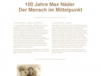 100jahremaxnaeder.de Webseite Vorschau
