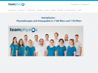 teamphysios.at Webseite Vorschau