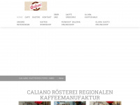 caliano-kaffeeroesterei.de Webseite Vorschau