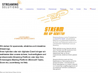 streaming-solutions.ch Webseite Vorschau