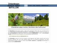 zirbenholzkissen.at Webseite Vorschau