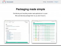 packager.io Webseite Vorschau