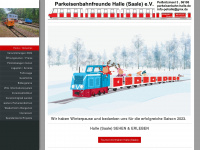 parkeisenbahn-halle.de Webseite Vorschau
