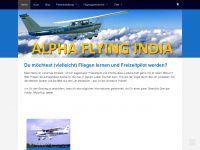 alpha-flying-india.de Webseite Vorschau