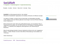 socialsoft.eu Webseite Vorschau