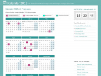 kalender-2018.net Webseite Vorschau