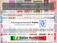 italien-philatelie.de Webseite Vorschau