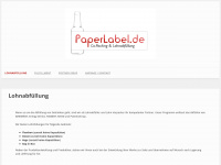 paperlabel.de Webseite Vorschau