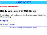 handy-data.de Webseite Vorschau