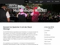 hohenholte-rockt.de Webseite Vorschau