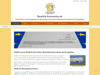 bioethik-konvention.de Webseite Vorschau
