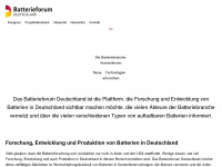 batterieforum-deutschland.de Webseite Vorschau