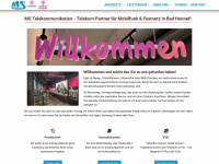 ms-telekommunikation.com Webseite Vorschau