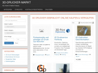 3d-drucker-markt.de Webseite Vorschau
