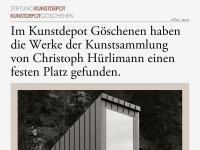 kunstdepot-goeschenen.com Webseite Vorschau
