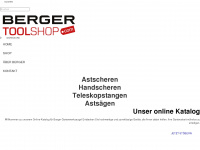 berger-toolshop.com Webseite Vorschau
