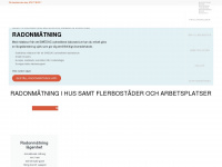 radonmätning.se Webseite Vorschau