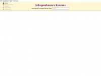 schopenhauers-kosmos.de Webseite Vorschau