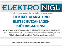 elektro-nigl.at Webseite Vorschau