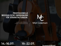 matcoleman.com Webseite Vorschau