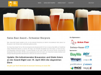 swissbeeraward.ch Webseite Vorschau