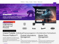 pimcore.com Webseite Vorschau