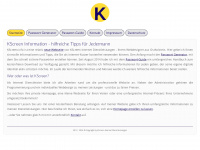 kscreen.info Webseite Vorschau