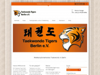 taekwondo-tigers.de Webseite Vorschau