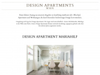 design-apartments.wien Webseite Vorschau